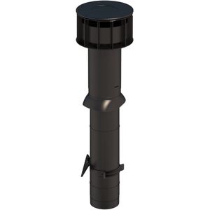 Ubbink Multivent dakdoorvoer Ø 131mm zwart 270m³/h - lengte 750mm