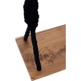 J-Line schommelstoel - katoen/alabasia hout - zwart