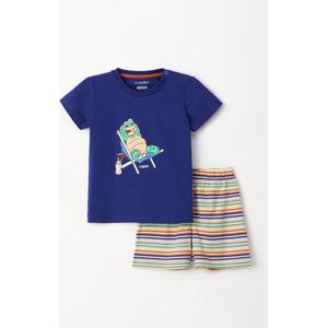 Woody pyjama baby unisex - blauw - schildpad - 231-3-PSS-S/856 - maat 62