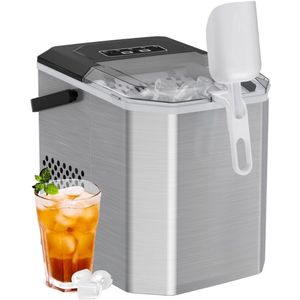 IJsblokjesmachine - IJsblokjesmaker - IJsschep - Draagbaar - RVS - IJs - Warme weer - Koude drankjes - Horeca - Zomer - IJsblokjes - IJsmaler