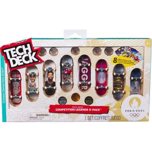 Tech Deck - Olympische Spelen Parijs 2024 - Competition Legends-set met 8 vingerskateboards met kaarten