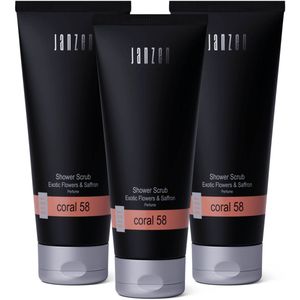 JANZEN Shower Scrub Coral 58 3-pack