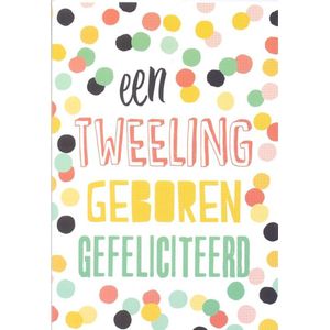 Wenskaart Een Tweeling Geboren Gefeliciteerd - Gratis verzonden - D4300/159