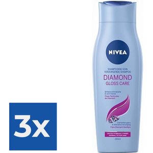 Nivea - Diamond Gloss - Shampoo - 250ml - Voordeelverpakking 3 stuks