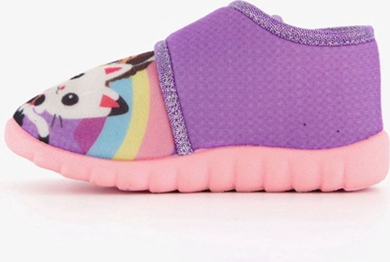 Gabby - Pantoffels - Paars Roze - Textiel - Klittenbandsluiting