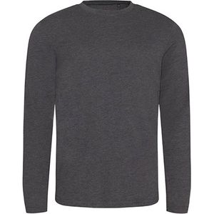 Just T's Long Sleeve Tri-Blend T JT002 - Heather Charcoal - XL