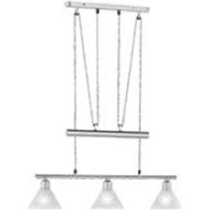 LED Hanglamp - Hangverlichting - Trion Stomun - E14 Fitting - 3-lichts - Rechthoek - Mat Nikkel - Aluminium