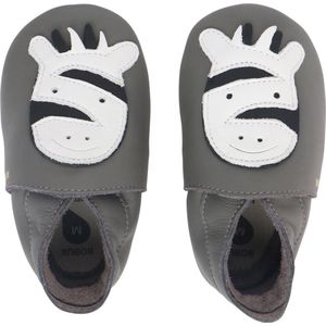 Bobux Soft Soles - Baby Slofjes Leer - Zebra Grey - Maat 18