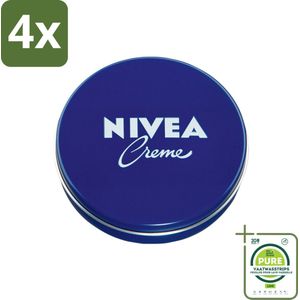 NIVEA - Crèmeblik - Met Natuurlijke Oliën - Verzorgend - 150 ml - Voordeelverpakking - 4 stuks - NIVEA Crème - Droge huid