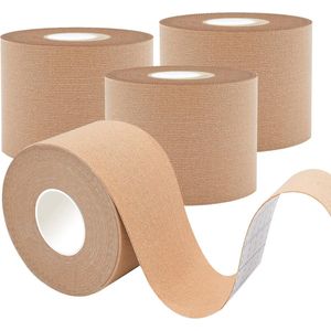 U Fit One Sporttape - Kinesiotape - Elastische Fysio Tape - 4 Rollen - 5cm x 5m - Naturel
