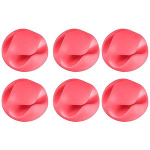 Autoclips - 6 stuks kabelclips voor stroomkabels en datakabels (roze)