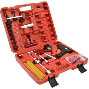 The Living Store 42-delige Uitdeukset met opbergbox - Auto Reparatie - Deuk Remover - Uitdeuktool - Schade Herstel - Car Repair Kit