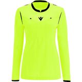 Macron Stephanie Scheidsrechtersshirt Lange Mouw Dames - Fluogeel / Zwart | Maat: L