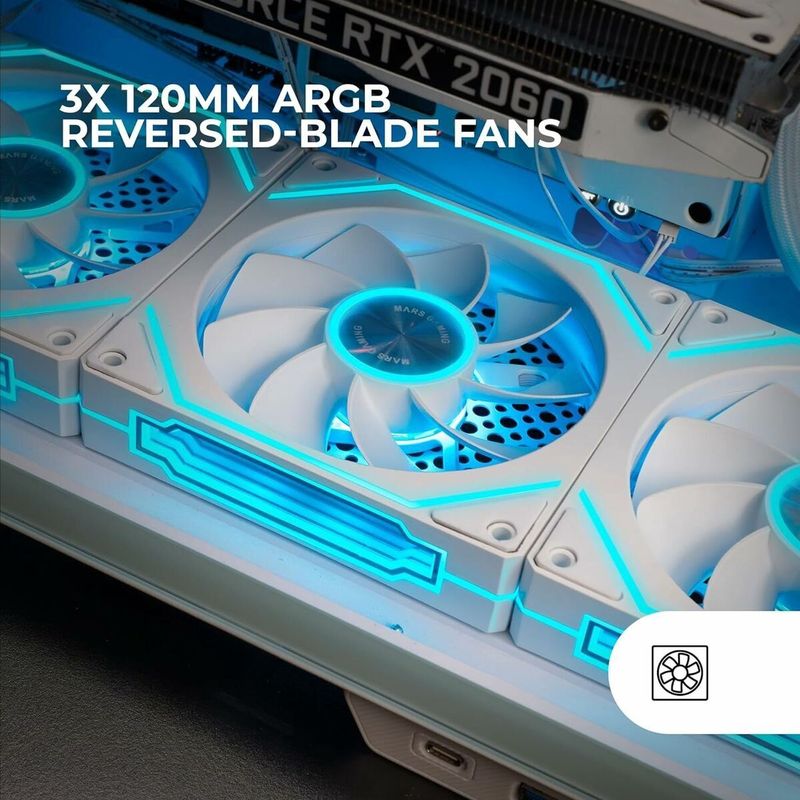 Mars Gaming - MF-LINKFINITYKIT2R - Ventilator - 3 Eenheden - 120mm - ARGB Verlichting