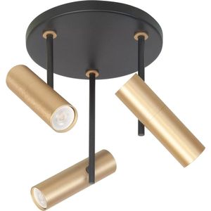 Spot Trend 3 lichts Ø 20 cm incl mini GU10 zwart goud