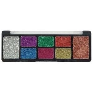 Easy Paris Cosmetics - Glitter Oogschaduw - Glitter Palette - Creme textuur - 8 Tinten Zilver - Paars - Groen - Rood - Blauw - Fel Roze - Goud - Rosé - Nummer 04 - 1 Doos 10,7 x 3,7 cm