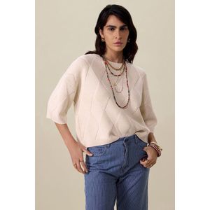 Sissy-Boy - Off white gebreide trui