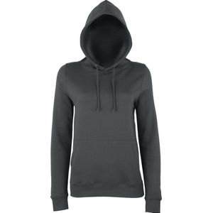 Awdis Gewoon Hoods Vrouwen/dames Girlie College Pullover Hoodie (Houtskool)