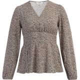 usha - Tunika - Korte Mouwen - V-Ausschnitt - Bloemenpatroon