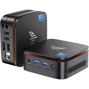 Nipogi E1 Mini PC,Windows 11 Pro 12e N95 Mini Computer(tot 3.4GHz),Mini Desktop Computers 16GB RAM 512GB SSD,Desktop PC Ondersteuning 4K HDMI+DP,Mini PC met Dual WiFi,Zakelijk Thuiskantoor