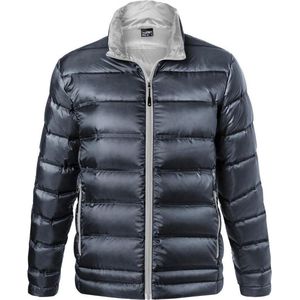 James and Nicholson Heren Quilted Down Jacket (Marine / Zilver)