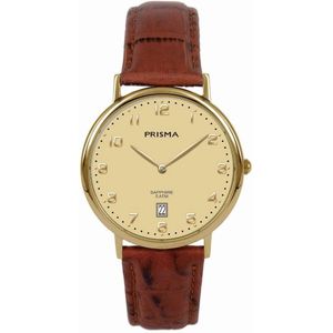 Prisma horloge P.1001 Heren Signature Steel Gold Brown