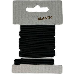 3BMT® Kledingelastiek - Naai Elastiek Band Zwart - 8 mm - 2 meter lengte