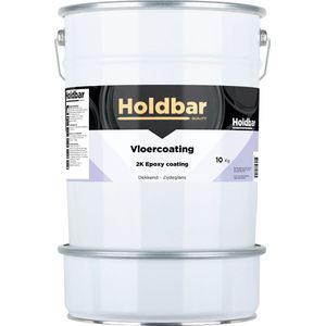 Holdbar Vloercoating Betongrijs (RAL 7023) 10 kg - Vloerverf - Alle kleuren - Voor Binnen en Buiten - Slijtvast - UV-bestendig - Gemakkelijk te reinigen - 2 Componenten Verf