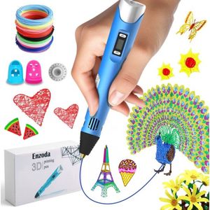 Enzoda - 3D Pen - Blauw & Roze - 3D Pennen Tekenset - Educatief Speelgoed voor Kinderen & Volwassenen