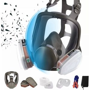 Gasmaskers - 17 in 1 - Stofmaskers - Verfspuitmaskers - Ademhalingsbescherming - Volgelaatsmasker met actief koolstoffilter