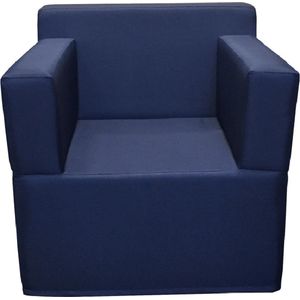 stoel donker blauw kinder fauteuil Tubbli waterproof slijtvast in vele kleuren Modena 60cm