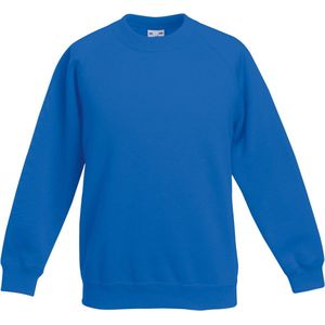Fruit Of The Loom Kind/ Kinderen Unisex Raglan Mouwen Sweatshirt (Royaal Blauw)