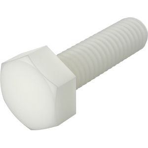 (200 STUKS) M4x20 TAPBOUT ZESKANT NYLON (POLYAMIDE) DIN 933 (ISO 4017)