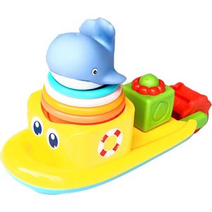 Jobber Waterplay Badspeelgoed - Waterrad Bad Boot - Stapel emmertjes