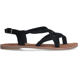 Sacha - Dames - Zwarte sandalen met gekruiste bandjes - Maat 36