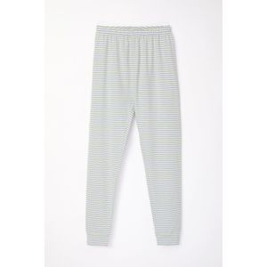Woody pyjama meisjes/dames - lavendel-geel gestreept - walvis - 231-1-PZB-Z/916 - maat 104