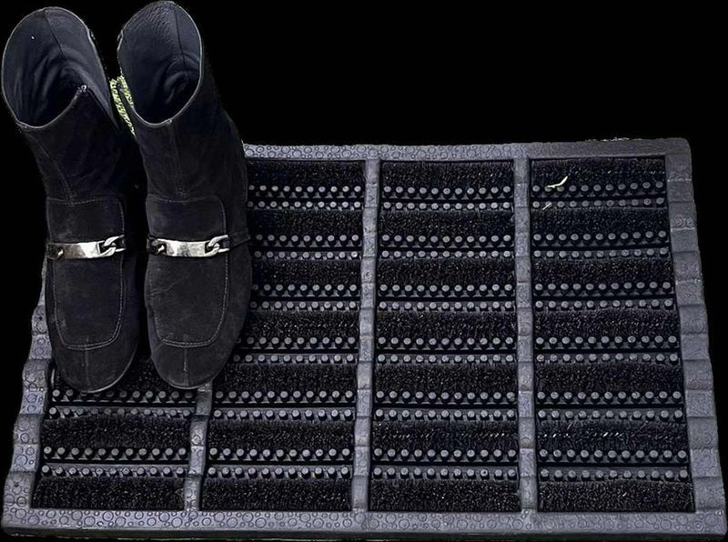 deurmat-buitenmat - borstelmat - dirtstopper -60 x 40 cm - zwart