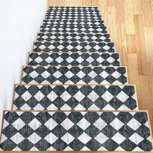 26x80CM Tapijt Traptreden - 15 Pack - Antislip Trapmatten - Verwijderbaar Traptapijt - Vuilafstotende Binnen Stapmatten - Waterabsorberende Snel Drogende Vloermatten - Veilig voor Kinderen, Ouderen en Huisdieren