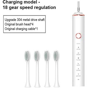 Elektrische tandenborstel Oplaadbare tandenborstel Slimme oplaadbare tandenborstel - Wit