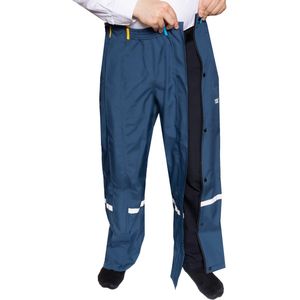 Hello Rain ZipDry Pro – Regenbroek 3-Lagen met Zijrits Donkerblauw L