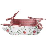 Clayre & Eef Broodmand 35x35 cm Wit Rood Katoen Aardbeien Cadeau keuken