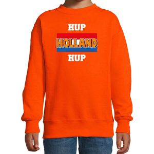 Oranje fan sweater voor kinderen - hup Holland hup - Nederland supporter - EK/ WK trui / outfit 96/104 (3-4 jaar)