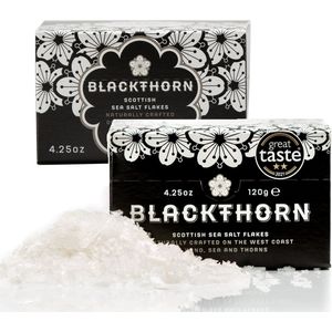 Blackthorn Schotse Gourmet Zeezoutvlokken 240gr | Scottish Sea Salt Flakes | Natuurlijk Zout | Natuurlijk en Ongeraffineerd | Duurzame Productie | Mineraalrijk Veganistisch | Culinair zeezout 2x120gr