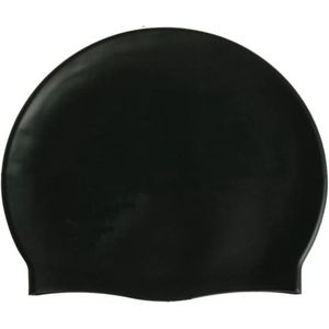 EXCITAT Klassieke siliconen badmuts - Unisex badmuts - Versterkte rand - Zacht en duurzaam - Zwart