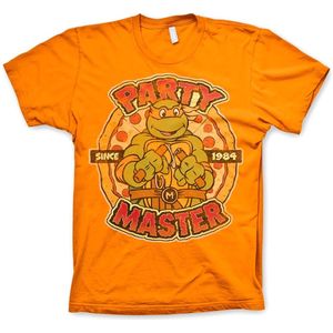 Teenage Mutant Ninja Turtles TMNT Party Master Since 1984 T-Shirt Orange-S