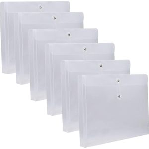 Poly String Envelop - Uitbreidbaar Kruis - Herbruikbare Bestandsmappen - Projectpapier Documenten Organizer 6 Pack