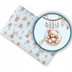 Hoeslaken Katoen Kinderbed 120x60cm - Vrolijke Berenprint