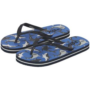 XQ Footwear - Teen - Slippers - Haai - Blauw - Junior - Maat 27/28