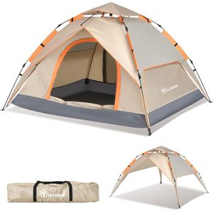 Campingtent, pop-up tent voor 2 personen, waterdicht, winddicht, 210D Oxford, scheurvast, draagbaar, ultralicht, voor kamperen, wandelen, backpacking