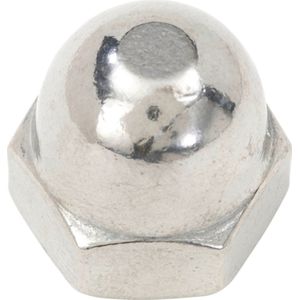 Wurth - DIN 1587 blank roestvast staal A4 - Zeskantdopmoer, hoog model DIN 1587, RVS A4, blank - x 100 st